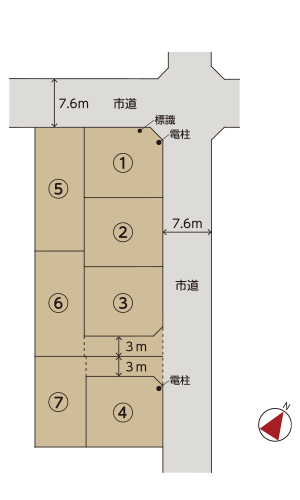 静岡市葵区竜南分譲地区画図