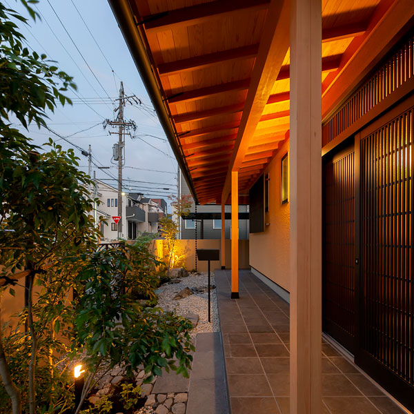 外照明にこだわった平屋住宅