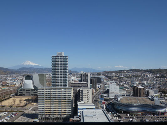 静岡市駿河区曲金中古マンション　20階 スカイラウンジからの景色