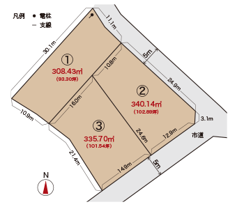 御殿場市東田中分譲地区画図