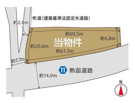 田方郡函南町大土肥 売り土地区画図