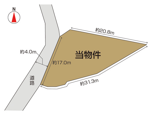 三島市多呂売り土地区画図