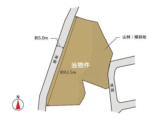 三島市若松町売り土地区画図