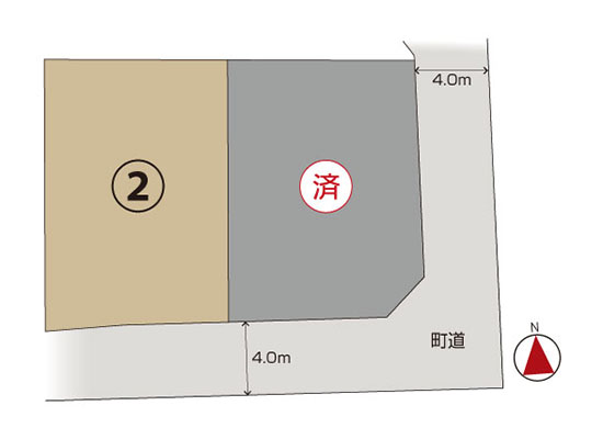 下土狩分譲地 2号地 区画図