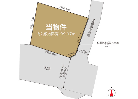 中土狩売土地 ２号地 区画図
