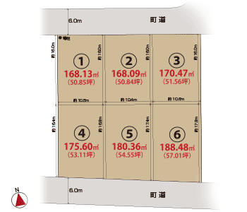 桜堤分譲地区画図