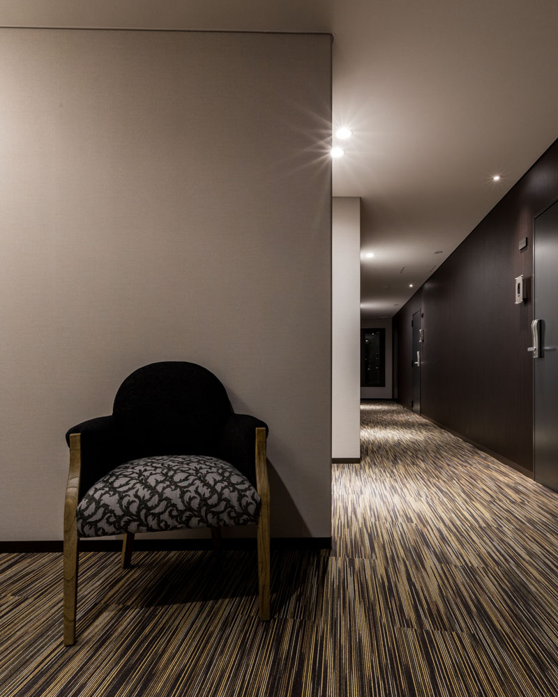 住居階のホール共用スペースのインテリア