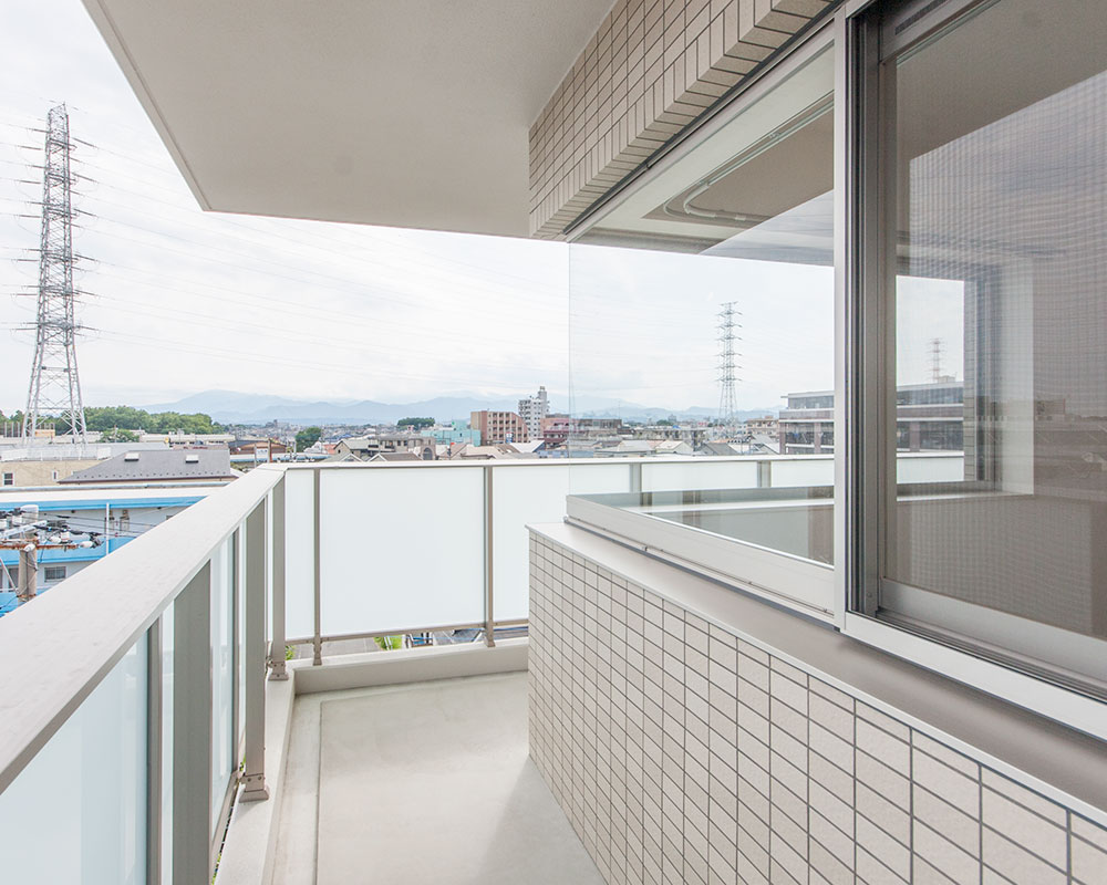 パノラマで景色が楽しめるバルコニー