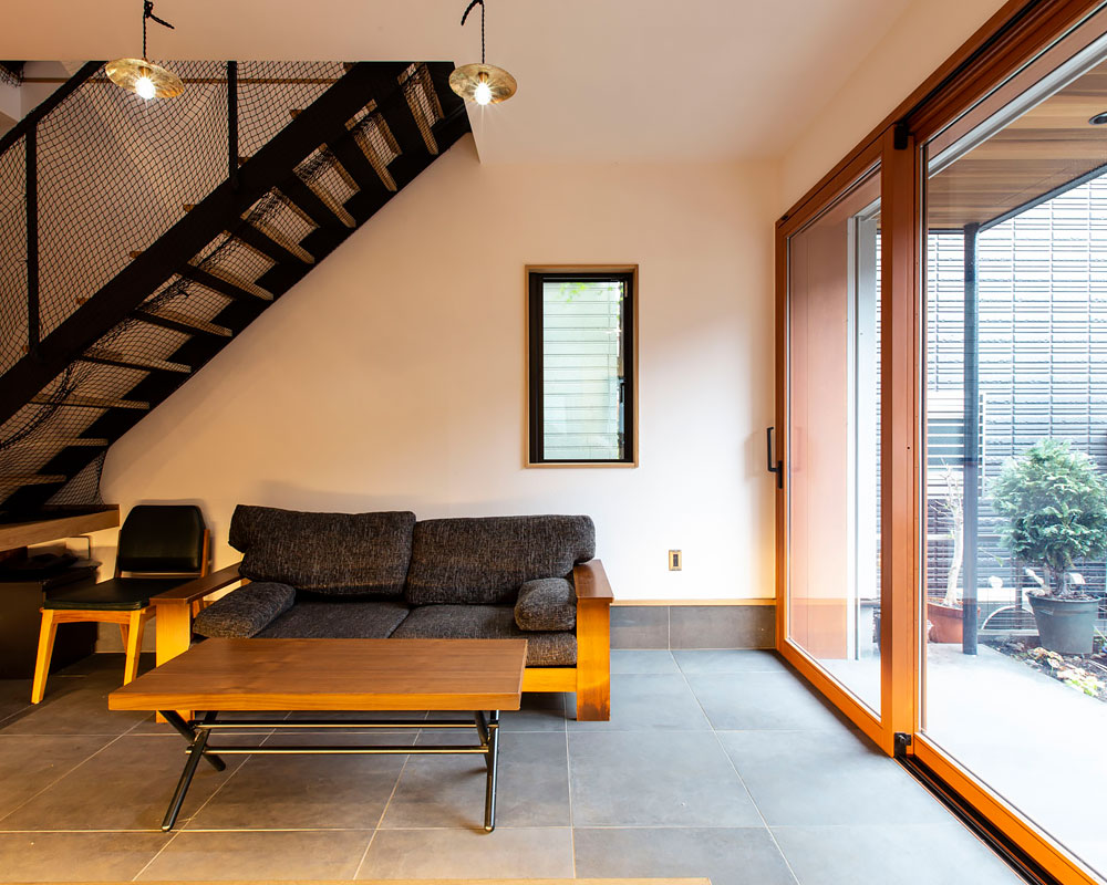 お客様を招く土間