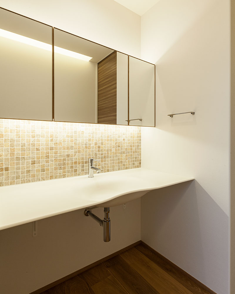 バリアフリー対応の洗面台