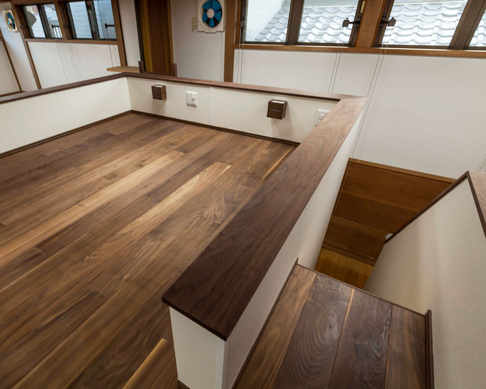 ロフトベッドの上部就寝スペースの様子