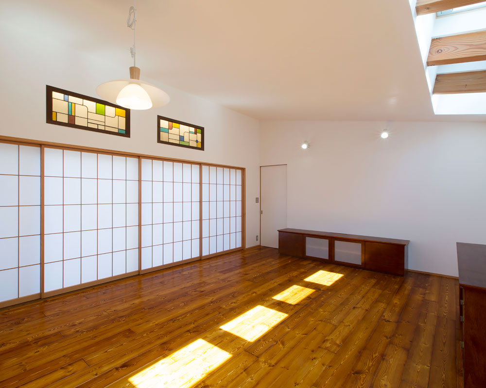 拭き漆の大開口LDK