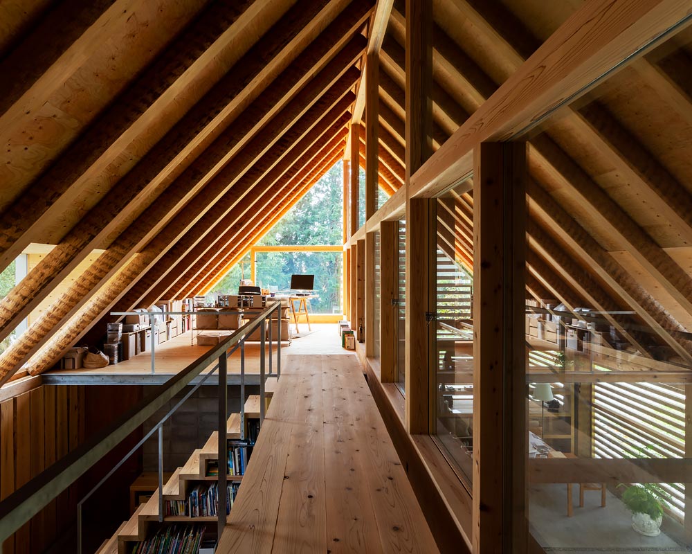 南面に配置した書斎