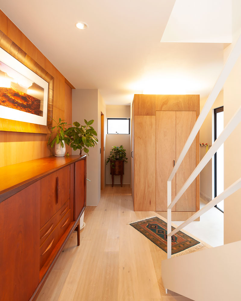 回遊動線を設けた玄関