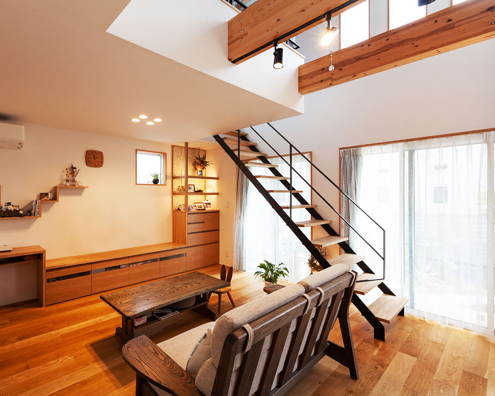 リビング階段を設けたLDK
