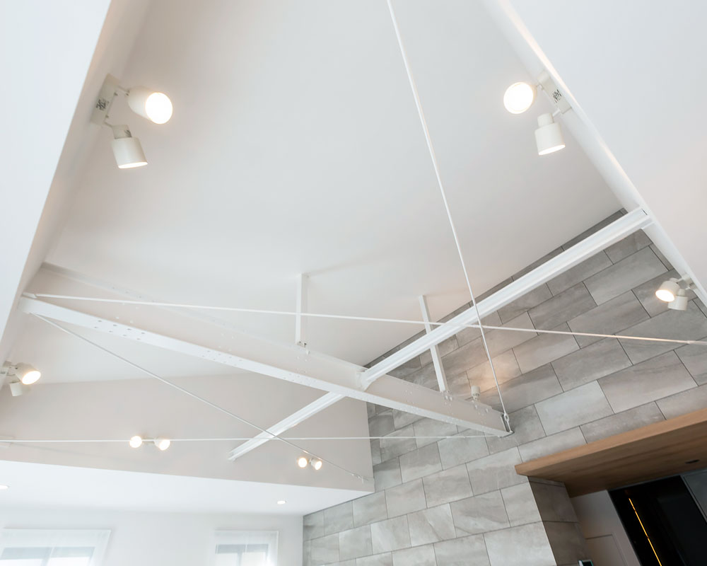 天井の一部を折り上げたLDK