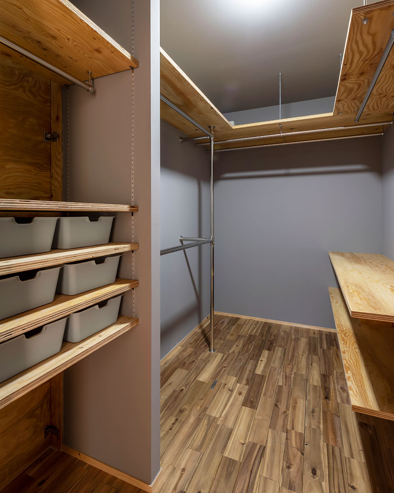 洗濯動線を最適化したファミリークローク