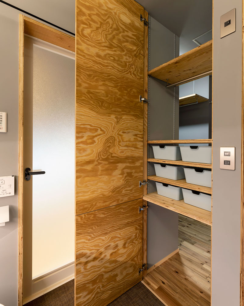 人ではなく衣類のみが移動する洗濯動線