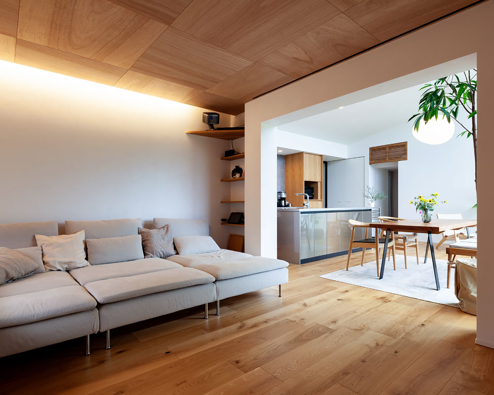 籠り感のあるリビング